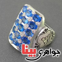 انگشتر توپاز سوئیسی اشرافی درجه یک درشت فاخر _کد:2573