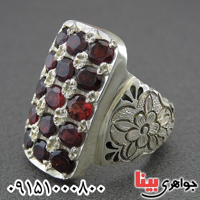 انگشتر یاقوت گارنت درشت مرغوب و فاخر شاهانه _کد:2577