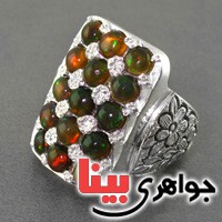 انگشتر اوپال درجه یک درشت مرغوب و فاخر شاهانه _کد:2579