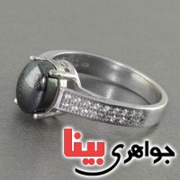 انگشتر حدید صینی هفت جلاله رودیوم زنانه _کد:17447