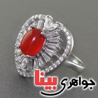 انگشتر عقیق یمنی عالی زیبا رودیوم زنانه انگشتر عقیق یمنی عالی زیبا رودیوم زنانه