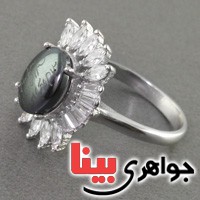 انگشتر حدید صینی هفت جلاله رودیوم زنانه _کد:17464