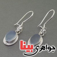 گوشواره عقیق یمنی کبود زنانه بسیار زیبا