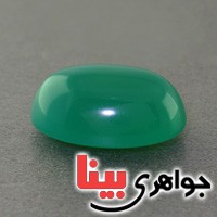 نگین انگشتر عقیق سبز درشت لامپی _کد:17523