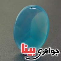 نگین انگشتر عقیق آبی کهکشانی درشت بسیار زیبا _کد:17547