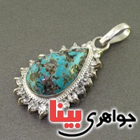گردنبند فیروزه نیشابوری شجری درشت بسیار زیبا _کد:2592