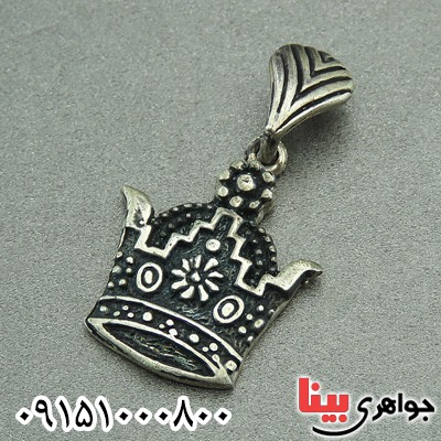 گردنبند نقره مدل تاج _کد:17554