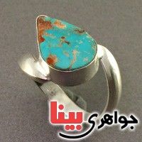 انگشتر فیروزه نیشابوری شجری  طرح اشک _کد:17555