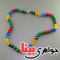 گردنبند چند جواهر عقیق ، حدید ، جید بسیار عالی _کد:17581