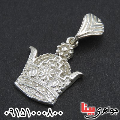 گردنبند نقره مدل تاج نشان _کد:17588