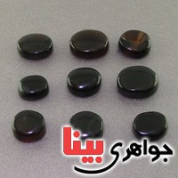 نگین انگشتر عقیق یمنی جزع  9 تایی خوشرنگ عالی _کد:17601