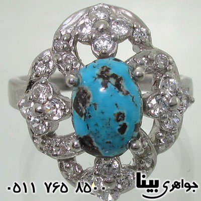 انگشتر فیروزه چهار گل