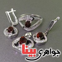 سرویس عقیق رودیوم زنانه درشت و زیبا _کد:17607