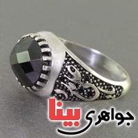 انگشتر عقیق سیاه (اونیکس) مردانه عالی _کد:17629