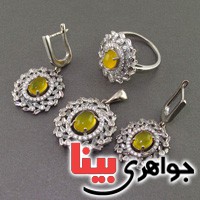 سرویس عقیق شرف الشمس رودیوم زنانه درشت و زیبا _کد:2613