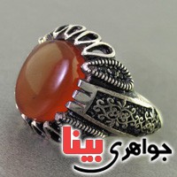 انگشتر عقیق یمنی خوش طبع مردانه _کد:17654