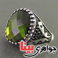 انگشتر نقره مردانه طرح زبرجد _کد:17664