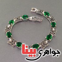 دستبند زمرد سوارسکی بسیار زیبا _کد:2620