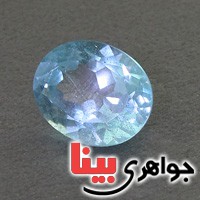 نگین انگشتر آکوآمارین تراشدار بسیار عالی _کد:17683