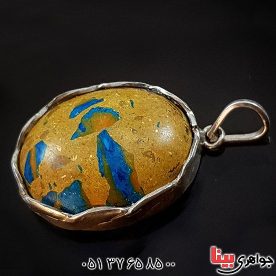 گردنبند نقره استون میکس خوشرنگ همراه با شناسنامه بین المللی _کد:2625