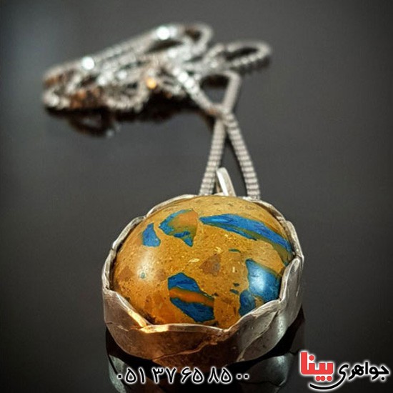گردنبند نقره استون میکس خوشرنگ همراه با شناسنامه بین المللی _کد:2625