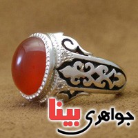 انگشتر عقیق یمنی و الماس بسیار عالی _کد:2640