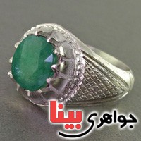انگشتر زمرد خوشرنگ مردانه بسیار عالی _کد:17715