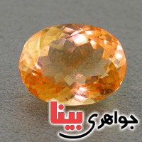 نگین انگشتر سیترین  بسیار خوشرنگ و درخشان _کد:17728