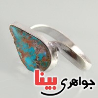 انگشتر فیروزه نیشابوری شجری زنانه طرح اشک _کد:17740