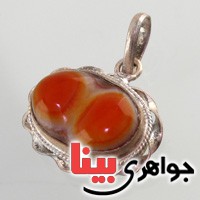 گردنبند عقیق باباقوری دو کوهانه ضد نحسی و چشم زخم