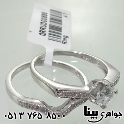 انگشتر نقره میکروسیتینگ پشت حلقه ای