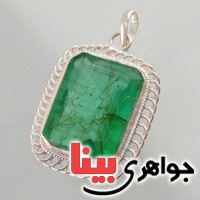 گردنبند فلورین شبه زمرد درشت بسیار زیبا _کد:2673
