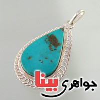 گردنبند فیروزه نیشابوری خوش نقش بسیارعالی _کد:2677