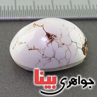 نگین انگشتر فیروزه سفید درشت خوش نقش _کد:17796