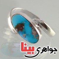 انگشتر فیروزه نیشابوری خوش نقش زنانه زیبا  _کد:17806