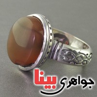 انگشتر عقیق یمنی خوشرنگ خاص مردانه _کد:17808