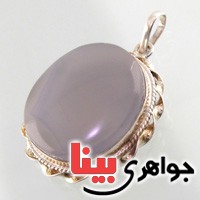 گردنبند عقیق یمنی کبود درشت خوشرنگ و زیبا _کد:2685