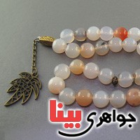تسبیح عقیق شجری هندی 33 دانه ای درشت بسیار عالی _کد:17816
