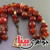 تسبیح عقیق سلیمانی هندی 33 دانه ای درشت بسیار عالی _کد:17824