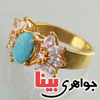 انگشتر فیروزه نیشابوری زنانه خاص و زیبا_کد:17826