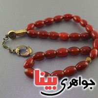 تسبیح عقیق قرمز خراسانی 33 دانه ای بسیار خوشرنگ _کد:17829
