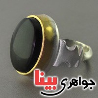 انگشتر عقیق جزع یمنی مردانه درشت _کد:2690