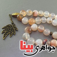 تسبیح عقیق شجری هندی 33 دانه ای درشت بسیار عالی _کد:17830