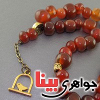 تسبیح عقیق سلیمانی هندی 33 دانه ای درشت بسیار عالی _کد:17834