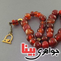 تسبیح عقیق سلیمانی هندی 33 دانه ای درشت بسیار عالی _کد:17854