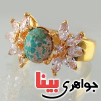انگشتر فیروزه نیشابوری زنانه درشت زیبا _کد:17855