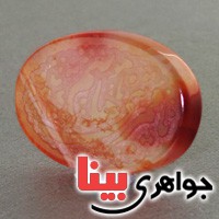 نگین انگشتر عقیق سلیمانی خوشرنگ و درشت با حکاکی یا قمربنی هاشم