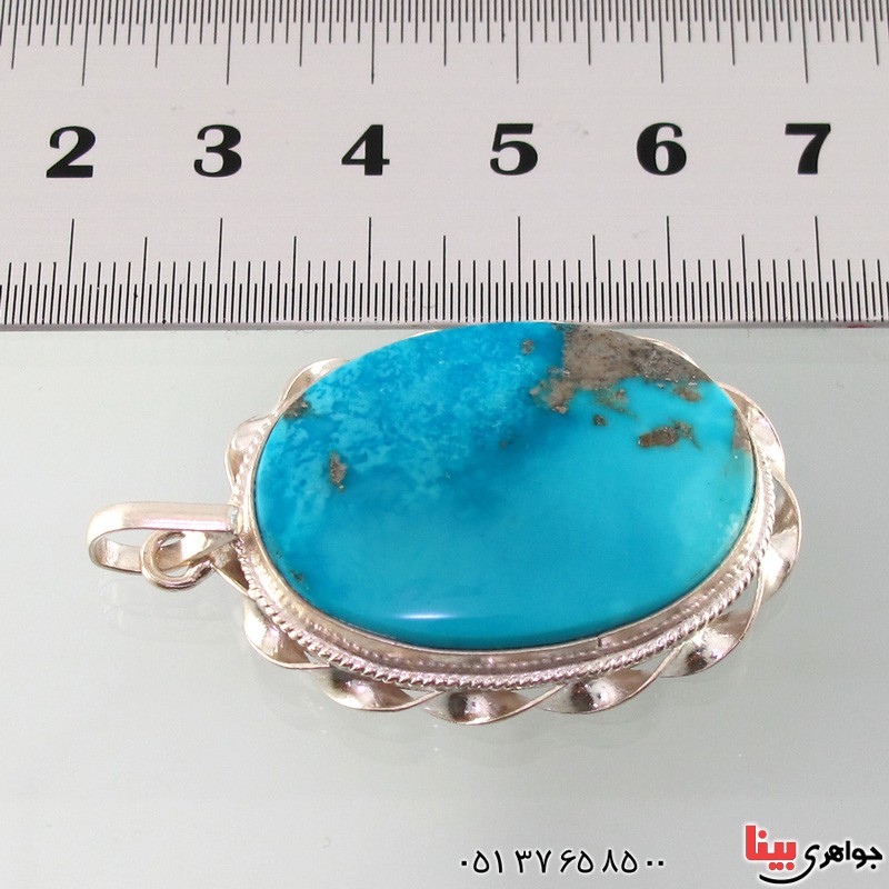 گردنبند فیروزه بسیار خوشرنگ درشت زیبا _کد:2696