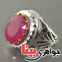 انگشتر یاقوت سرخ مردانه درشت فاخر بسیار عالی انگشتر یاقوت سرخ مردانه درشت فاخر بسیار عالی