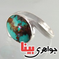 انگشتر فیروزه نیشابوری شجری زنانه بسیار عالی _کد:17901
